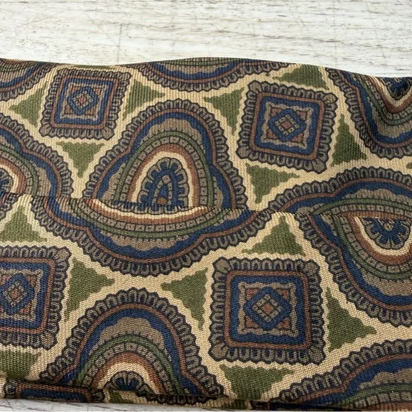Brooks Brothers Makers USA Geometric Shapes Silk Neck Tie Woven Vintage